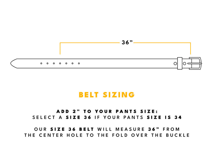 sizing chart for belts