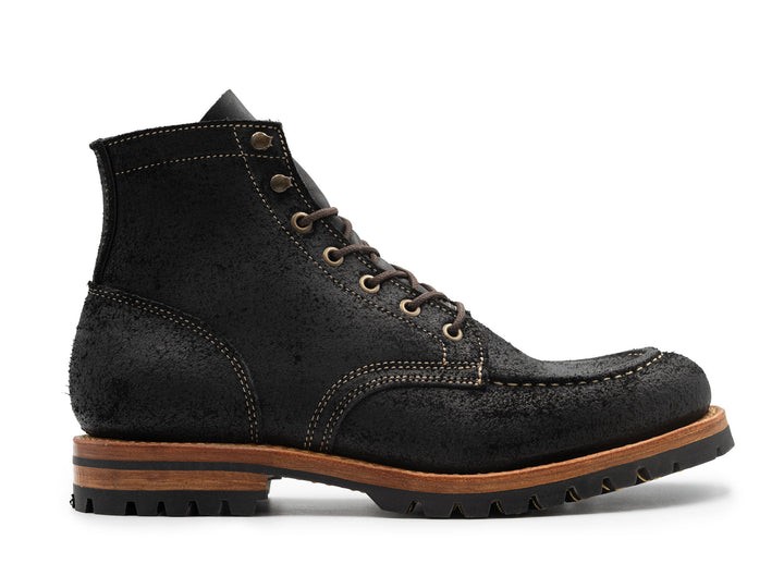 Black Oiled Rough Out | Moc Toe