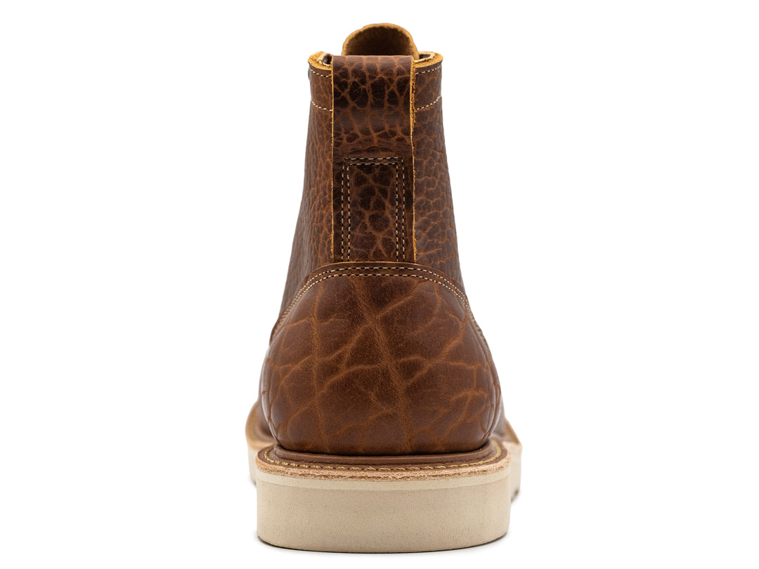 Cognac Shrunken Bison | Moc Toe