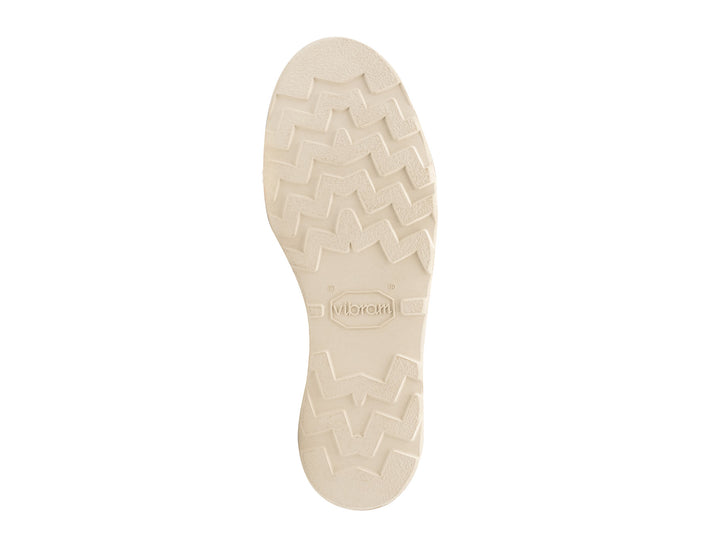 white cristy wedge sole from bottom view on white background