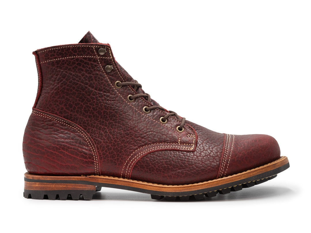 Black Cherry Shrunken Bison Cap Toe | 13EE