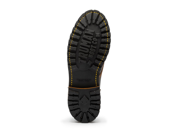 black truman heavy lug sole view from bottom on white background