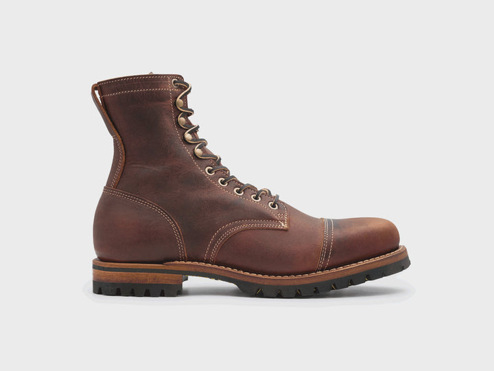 360° rotating view of the Autumn Cypress Cap Toe Upland boot